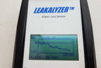 Écran du Leakalyzer : courbe de perte d'eau et ligne d'évaporation